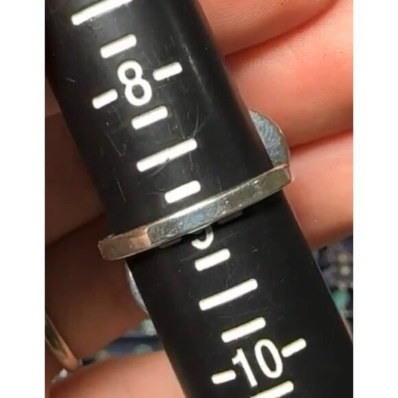 Wild Horse & Purple Mojave Turquoise Sterling Silver Bypass Ring Size 8.5 - Picture 6 of 6